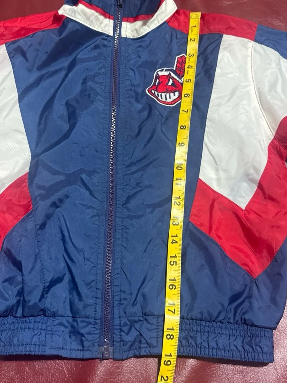 Vintage STARTER Red, Blue & White Kids Cleveland Indians Jacket